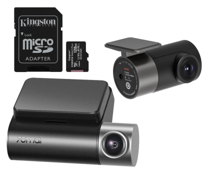 Kamera samochodowa 70mai Dash Cam Pro Plus A500S  + kamera tylna RC06 + karta 128GB